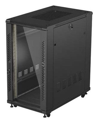 Lanberg FF01-6022-12B rack cabinet 22U Freestanding rack Black