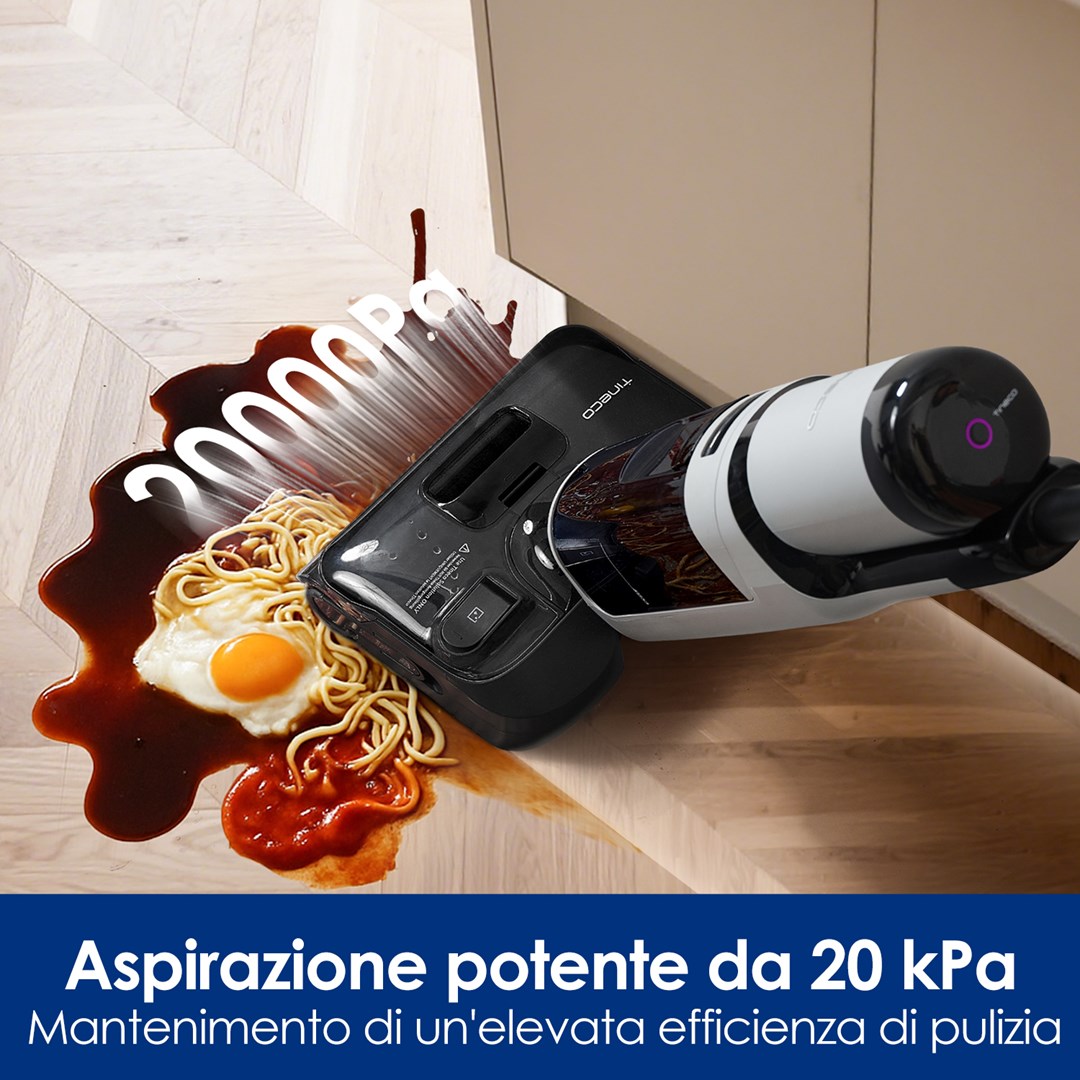 Tineco FloorOne i5 Stretch PLUS Upright Vacuum Cleaner Battery Dry & Wet Bagless Grey 2.5 Ah