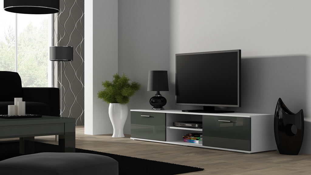 Cama TV Stand SOHO 180 White/Grey Gloss