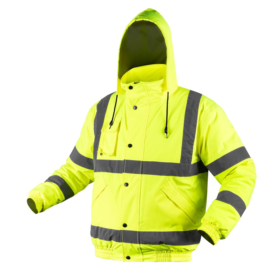 NEO TOOLS Jacket Light Insulation Bomber High Visibility Yellow Size XXL 81-712-XXL