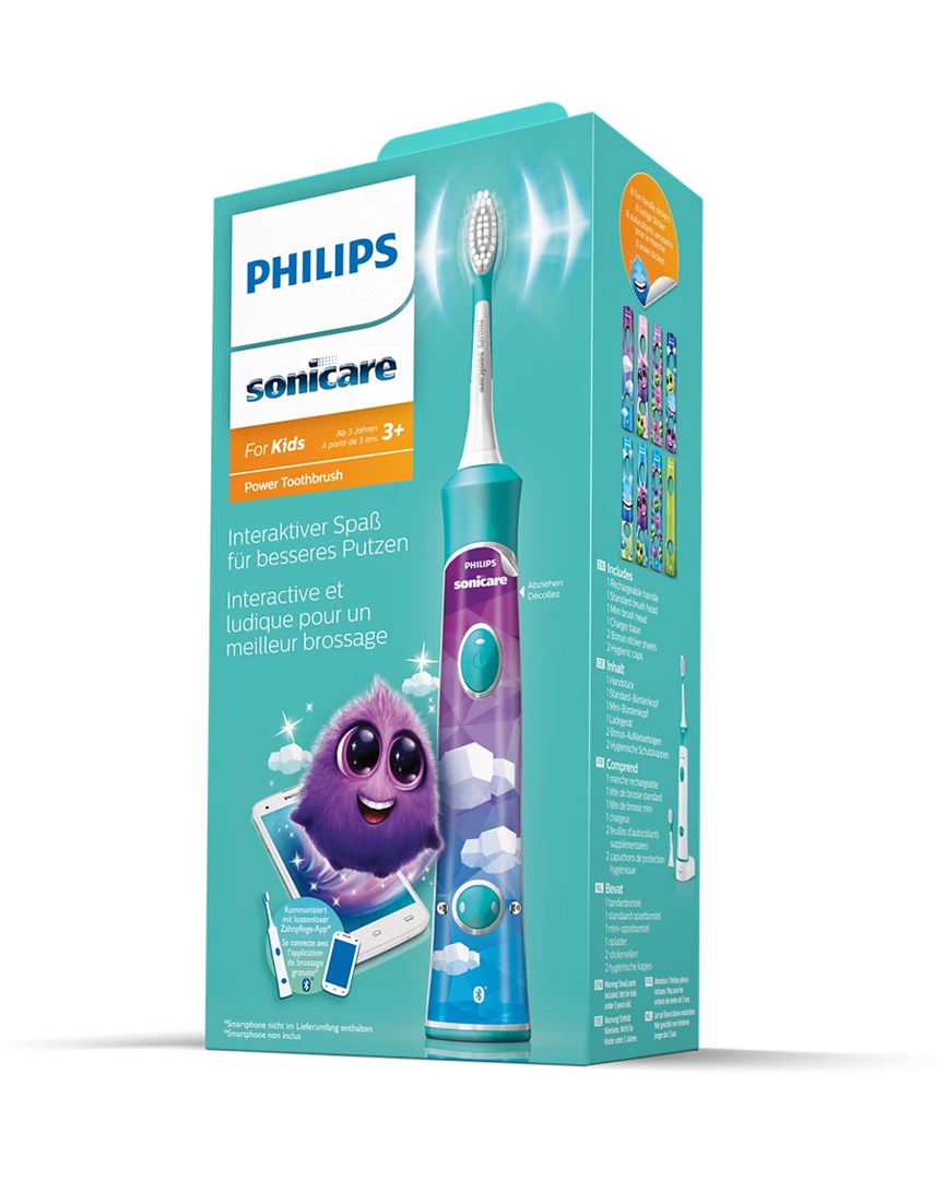 Philips Sonicare For Kids 3+ HX6352/11,1 Pack, Kids Electric Toothbrush