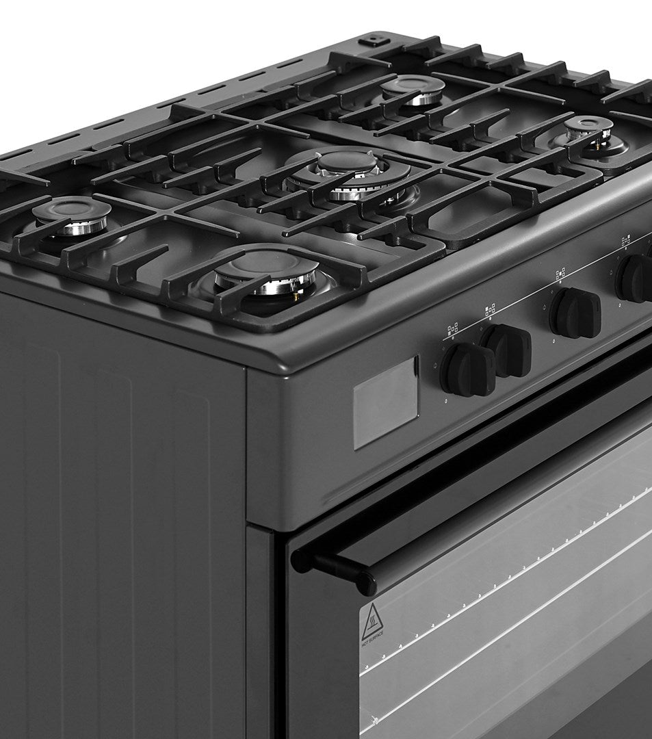 Ravanson KWGE-K90 Cheff Modern Black Gas and Electric Cooker