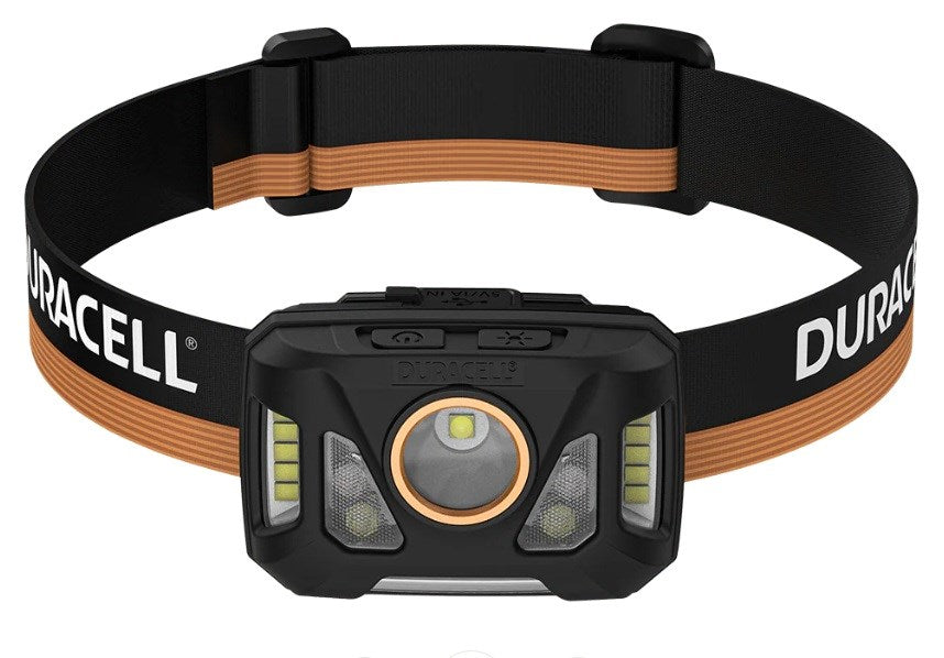 Duracell DH1000R Headlamp Black Orange - 1000 Lumens, USB-C Rechargeable