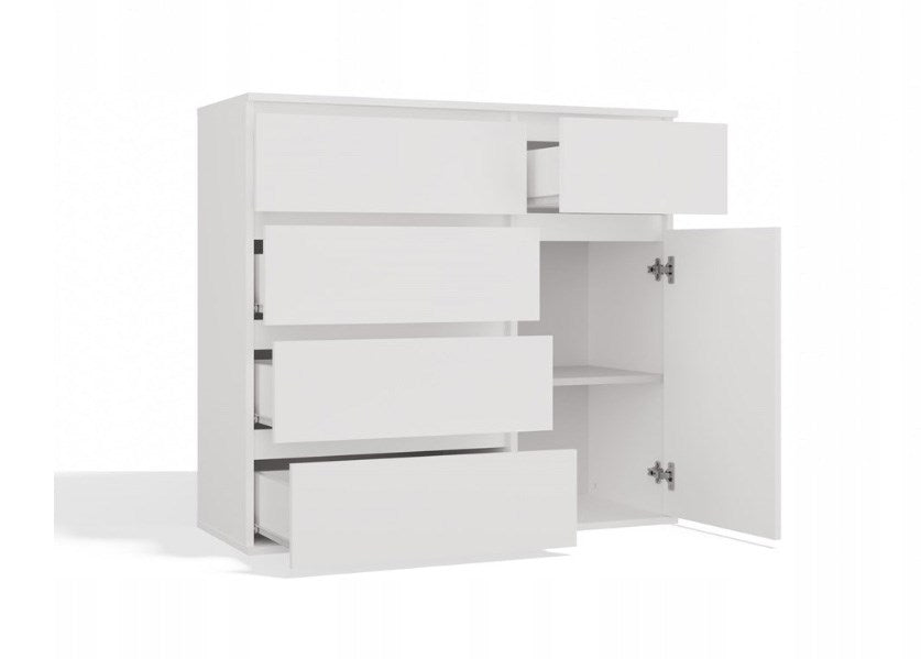 MALWA Chest of Drawers 1D5S White Modern