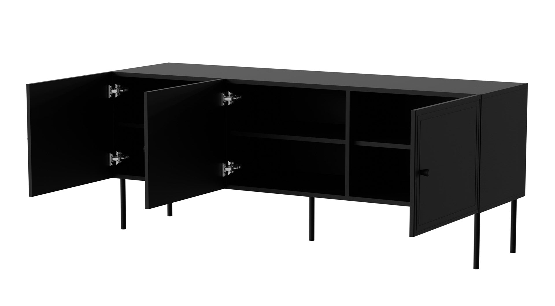 PALAZZO BIS 3D TV Cabinet 151x40x60 cm Black Matt