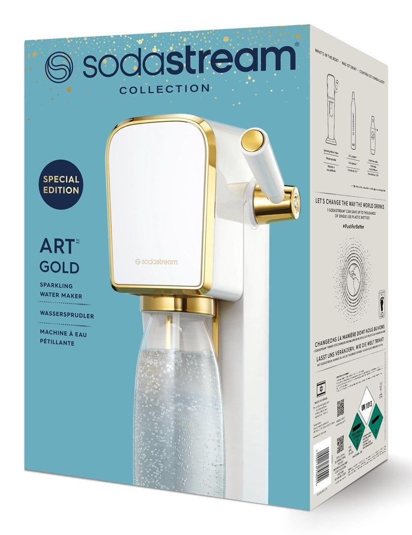 SodaStream Soda Maker ART White-Gold with PET Bottle 1L