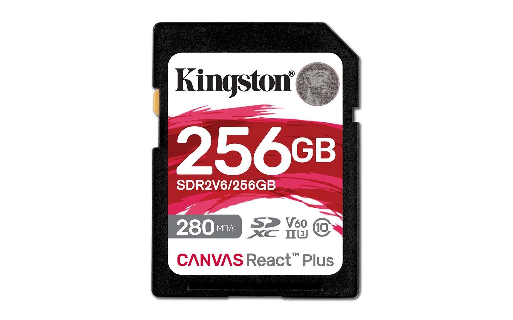 Kingston Canvas React Plus 256GB Flash Memory Card (SDR2V6/256GB) V60 Class10