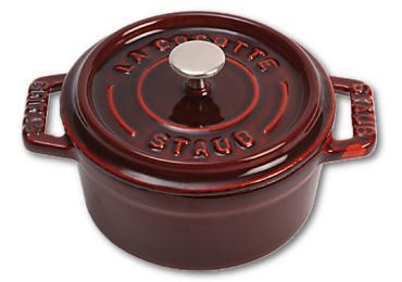 Staub Mini Round Cast Iron Pot 250 ml Grenadine