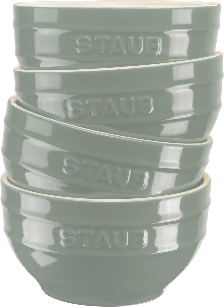 STAUB Serving Set of 4 Bowls 12 cm Eucalyptus