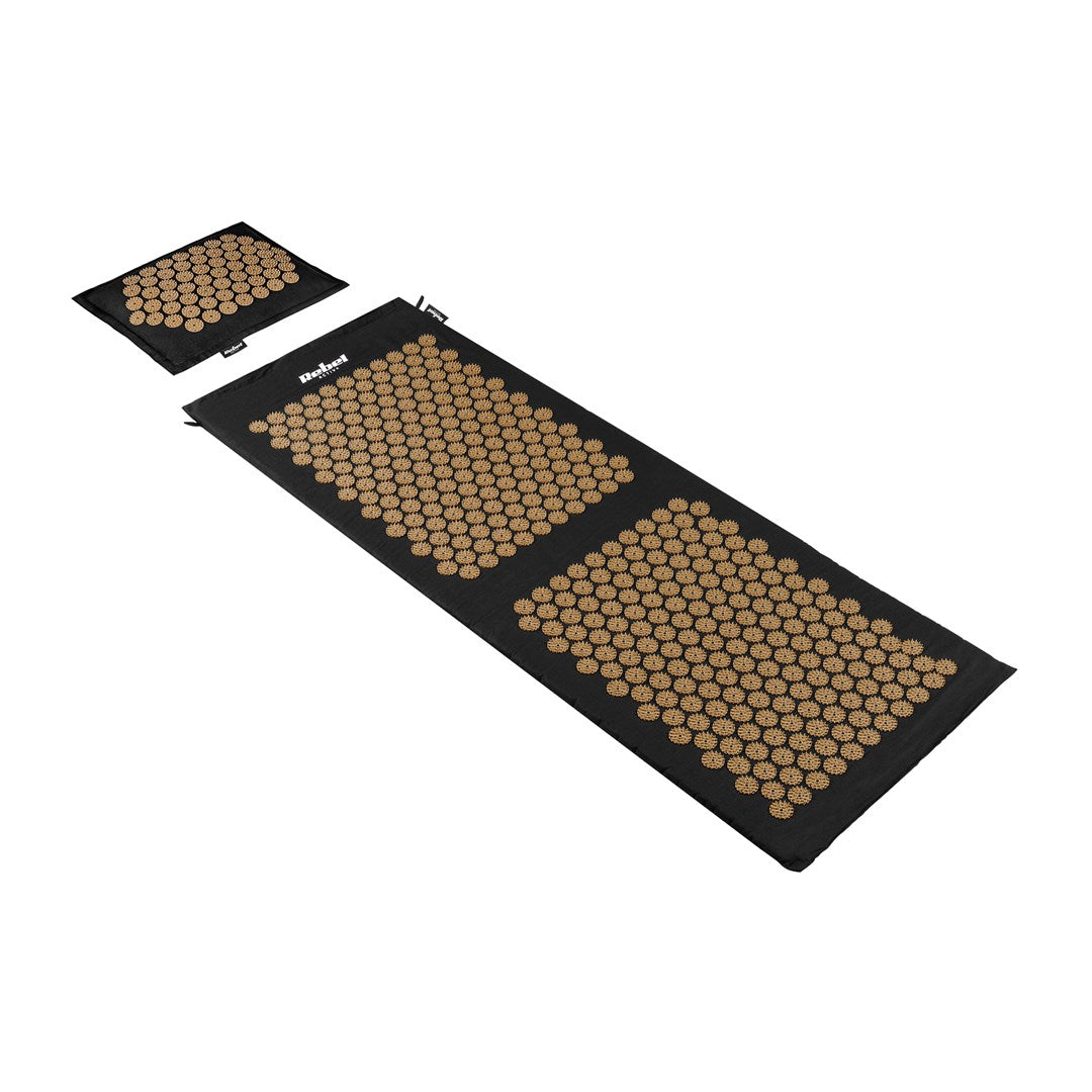Rebel ECO Health Mat with Acupressure Spikes and Pillow, 130x50 cm, RBA-6013-GL