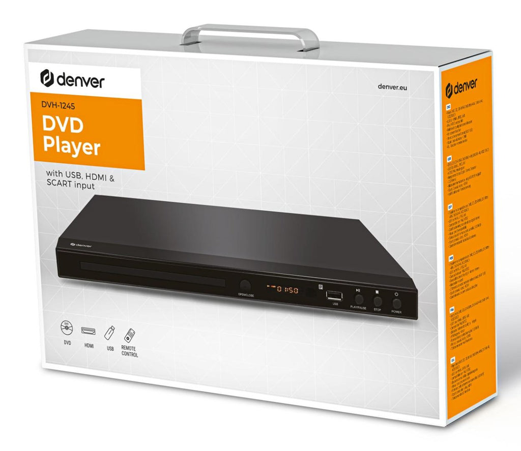 Denver DVH-1245 5.1 Channel DVD Player with HDMI Dolby Decoder