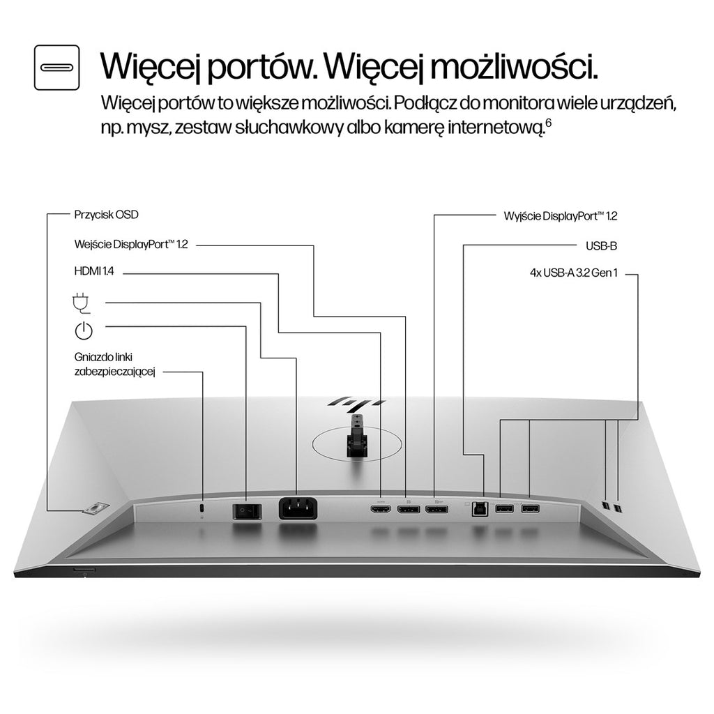 HP Series 7 Pro 23.8-inch FHD Monitor - 1920 x 1080 pixels - Black/Silver (8X530AA#ABB) 724pf