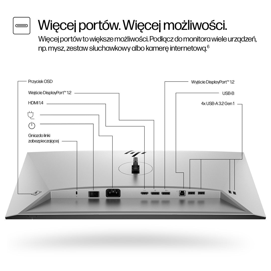 HP Series 7 Pro 23.8-inch FHD Monitor - 1920 x 1080 pixels - Black/Silver (8X530AA#ABB) 724pf