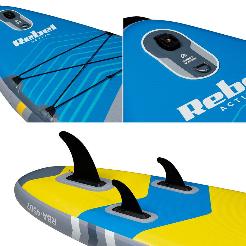 Rebel Inflatable SUP Board ACTIVE Blue RBA-4507-BL Weight: 14500 g Max Capacity: 170 kg