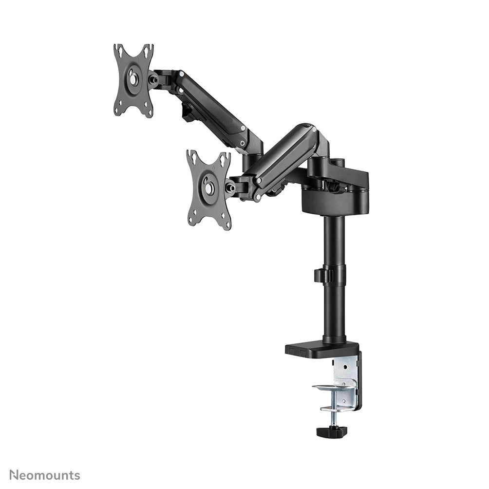 Neomounts DS70-750BL2 - Mounting Kit for 2 LCD Displays - Adjustable Dual Arm - Black - 17"-27" Screen Size