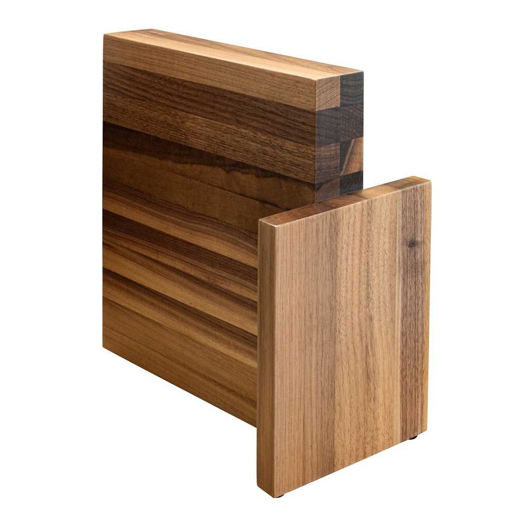 ARTELEGNO Magnetic Knife Block for 10 Walnut Wood Knives