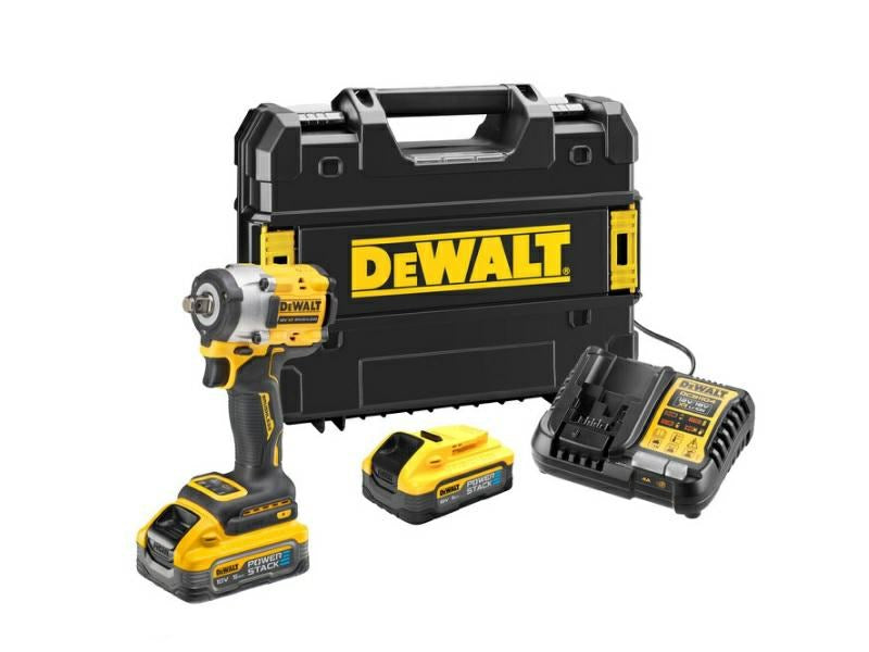 DeWALT 18V XR Compact Impact Wrench 1/2 75Nm 2x5Ah DCF921H2T-QW