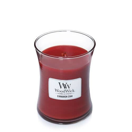 WoodWick Wax Candle 92104 Cinnamon, Vanilla Red 1 pc | Indoor/Outdoor