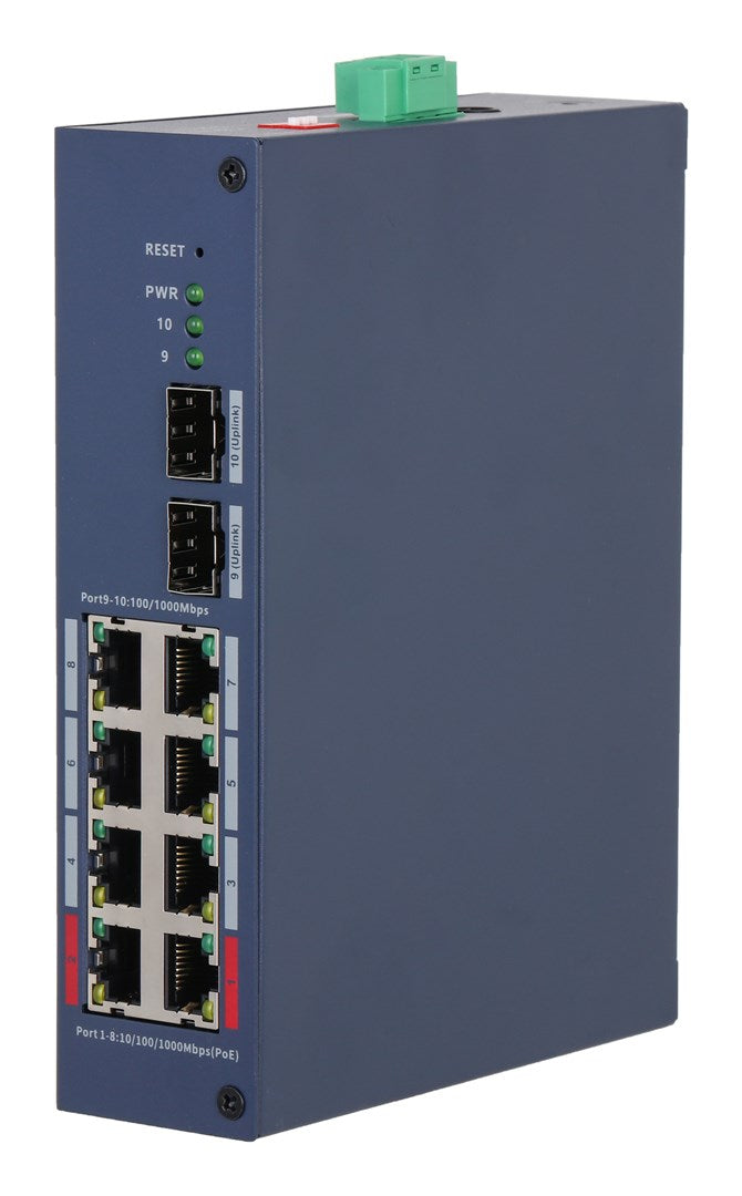 DAHUA Managed Switch CHS4210-8GT-110,8 Ports, 10 PoE, DIN Rail