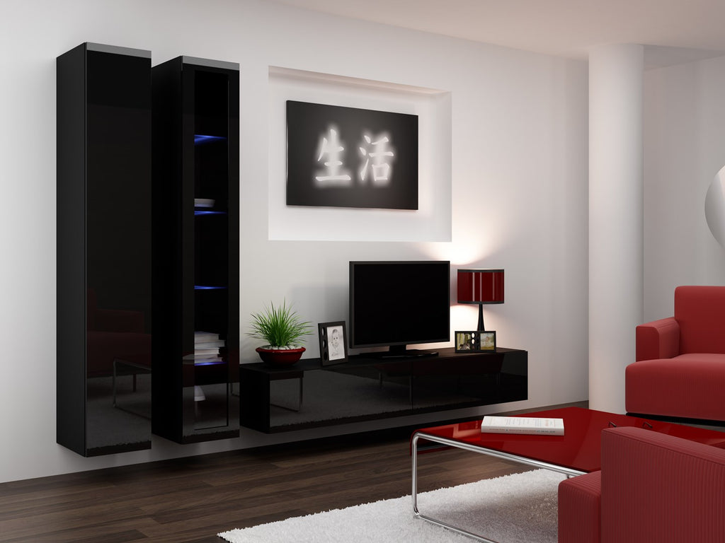 Cama Glass-case VIGO '180' 180/40/30 Black/Black Gloss