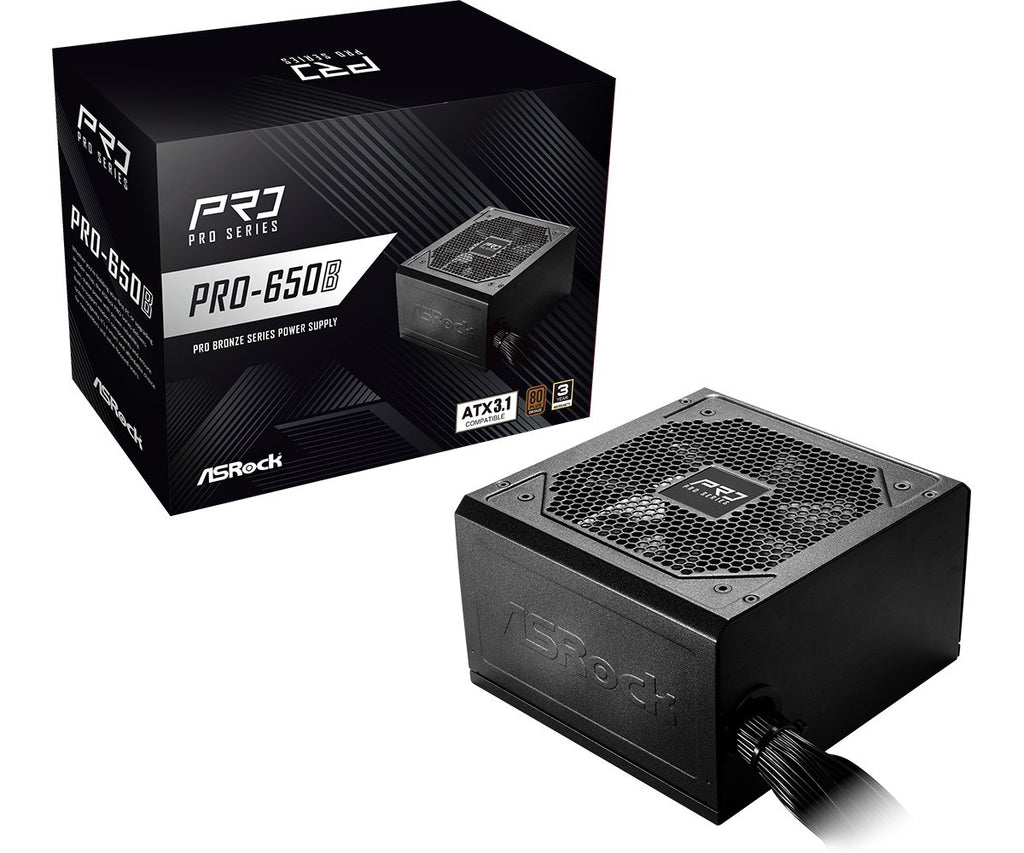 ASRock PRO-650B 650W 80 PLUS Bronze Power Supply