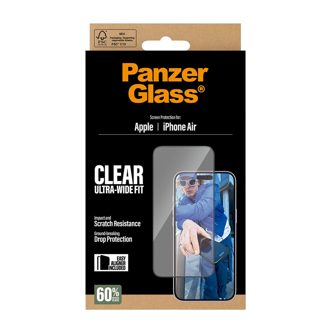 PanzerGlass ® Screen Protector iPhone Air | Ultra-Wide Fit w. EasyAligner Clear screen protector Apple 1 pc(s)