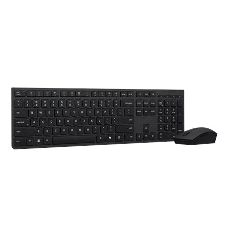 Lenovo Wireless Rechargeable Keyboard and Mouse Set USB Type-C Compatible with Windows, Mac, Linux Model 4X31R64351