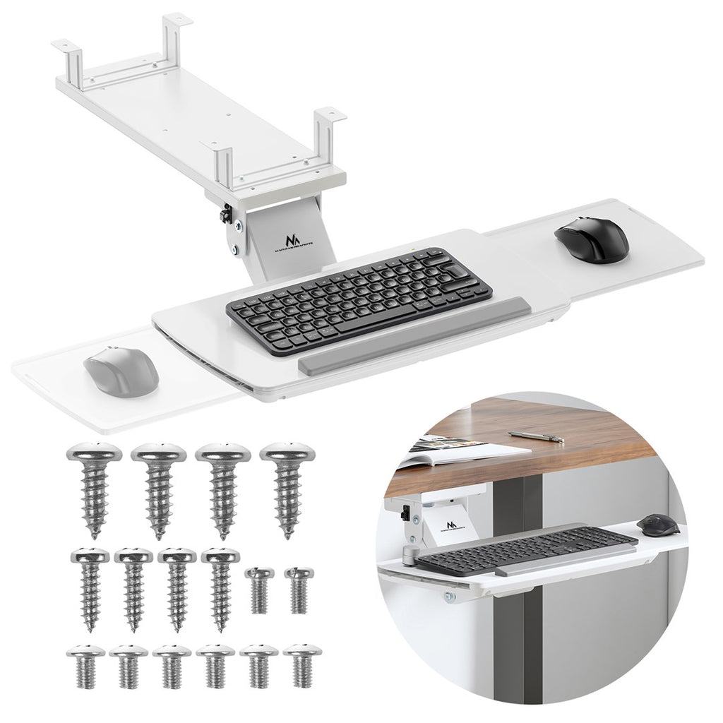 Maclean Under-Desk Keyboard Holder Adjustable 5 kg MC-156 W