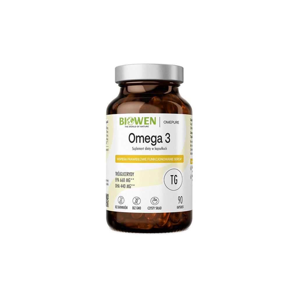 BIOWEN Omega 3 - 660 mg EPA  440 mg DHA – food supplement for humans – 90 capsules