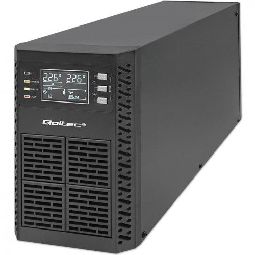 Qoltec Uninterruptible Power Supply UPS 2kVA 2000W LCD EPO USB Online