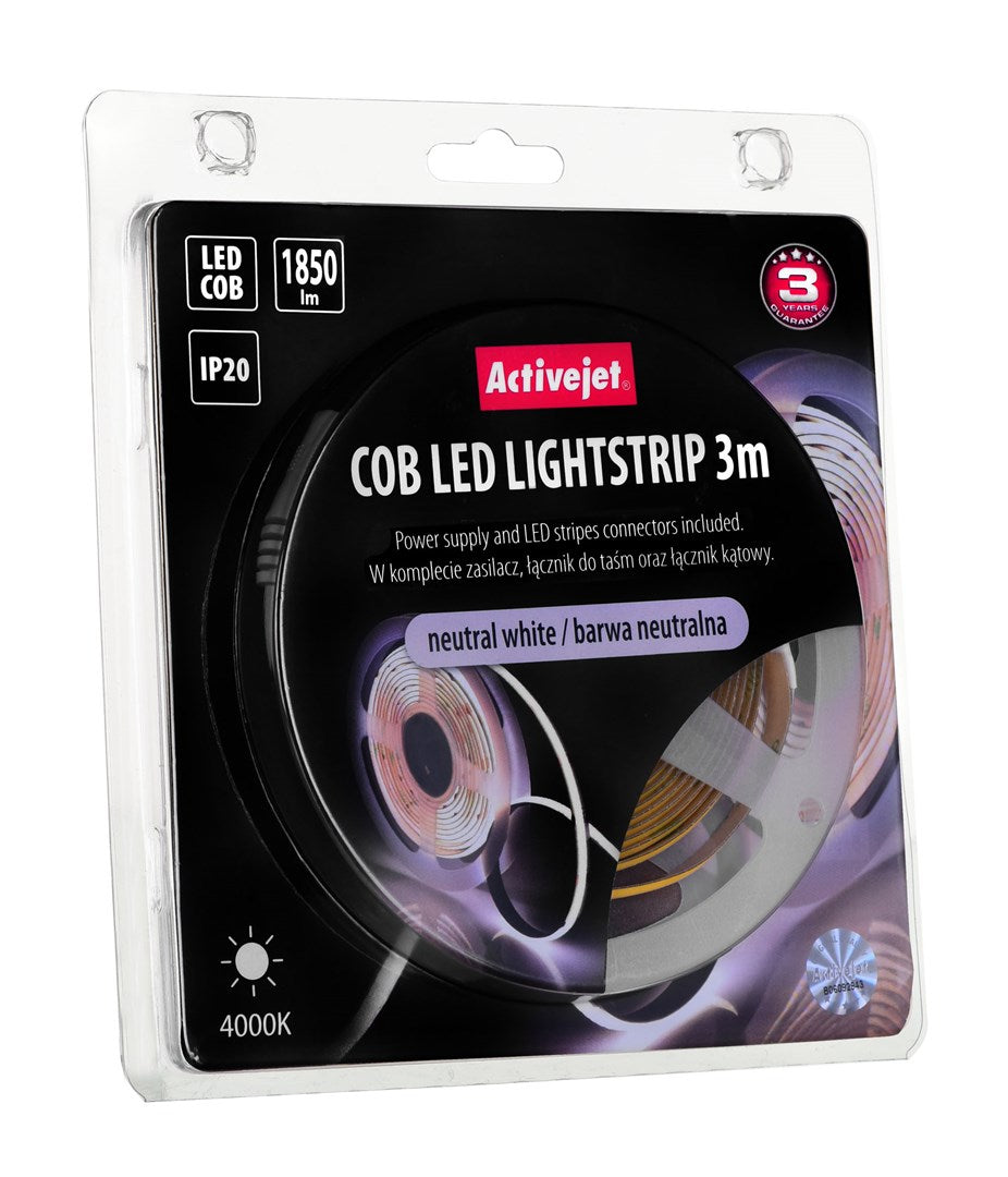 Activejet AJE-COB LED Strip Light 3 m Neutral White Indoor