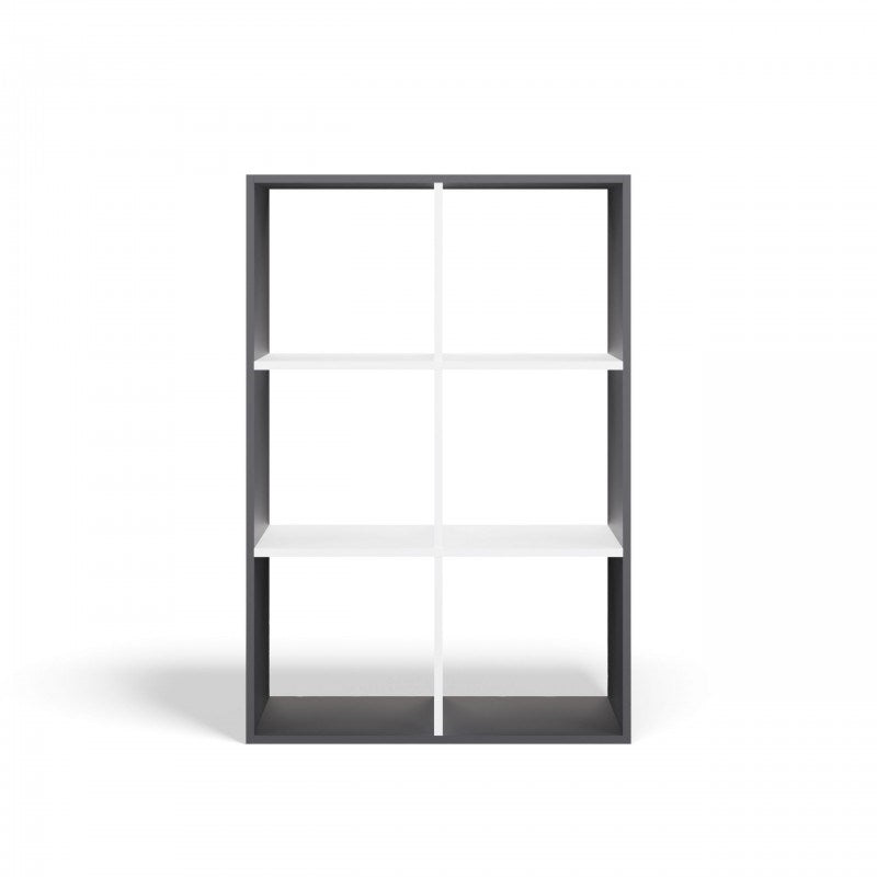 MALAX 2X3 Shelving Unit Anthracite/White - Model MALAX 2X3