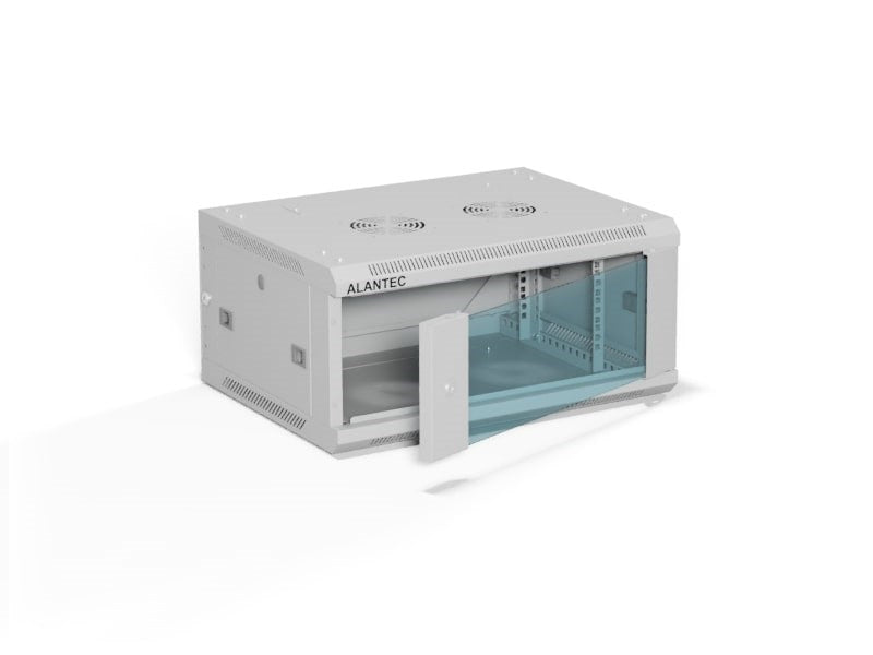 A-LAN 19" 4U Wall-Mounted Cabinet Grey Dimensions: 600x450 mm Lockable