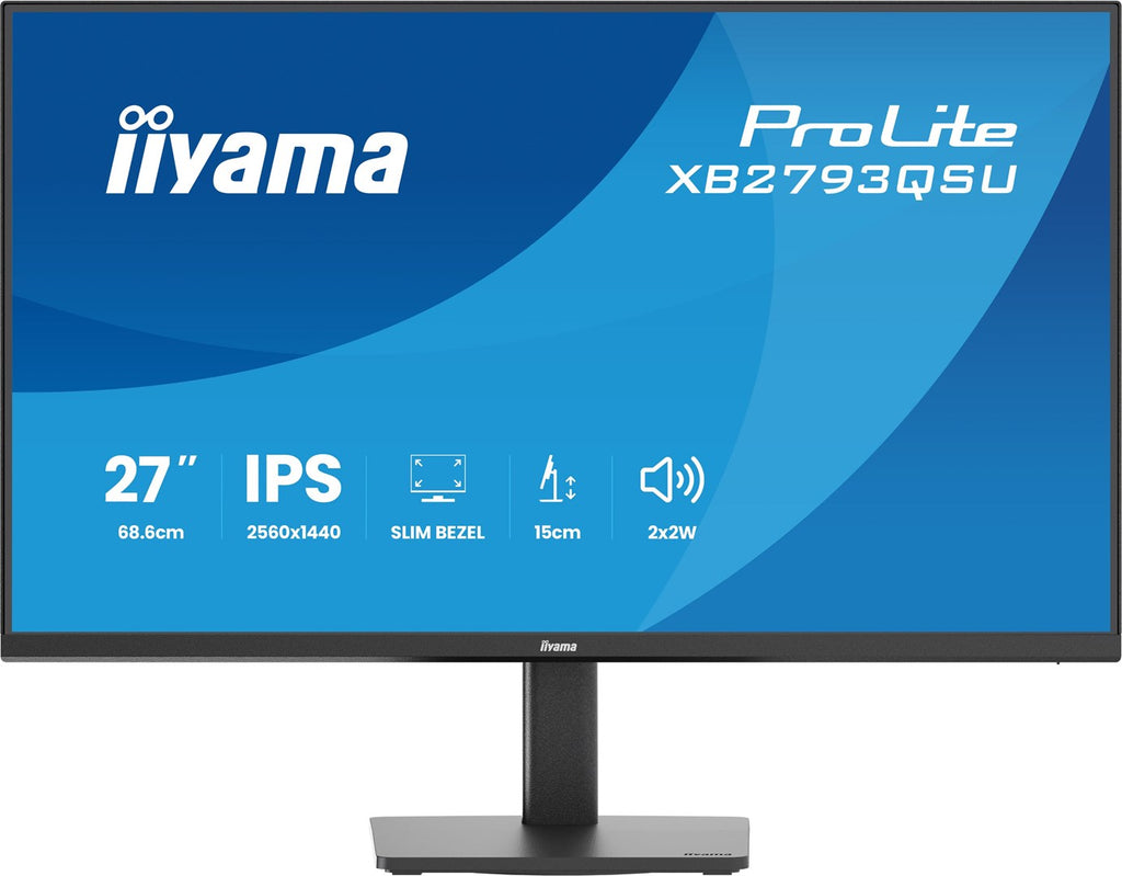 IIYAMA ProLite XB2793QSU-B1 27" Quad HD Monitor 2560x1440 75Hz IPS Black