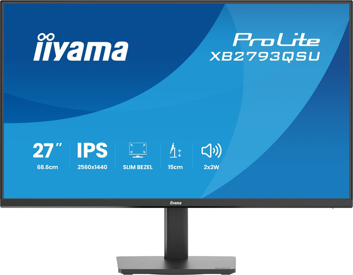 IIYAMA ProLite XB2793QSU-B1 27" Quad HD Monitor 2560x1440 75Hz IPS Black