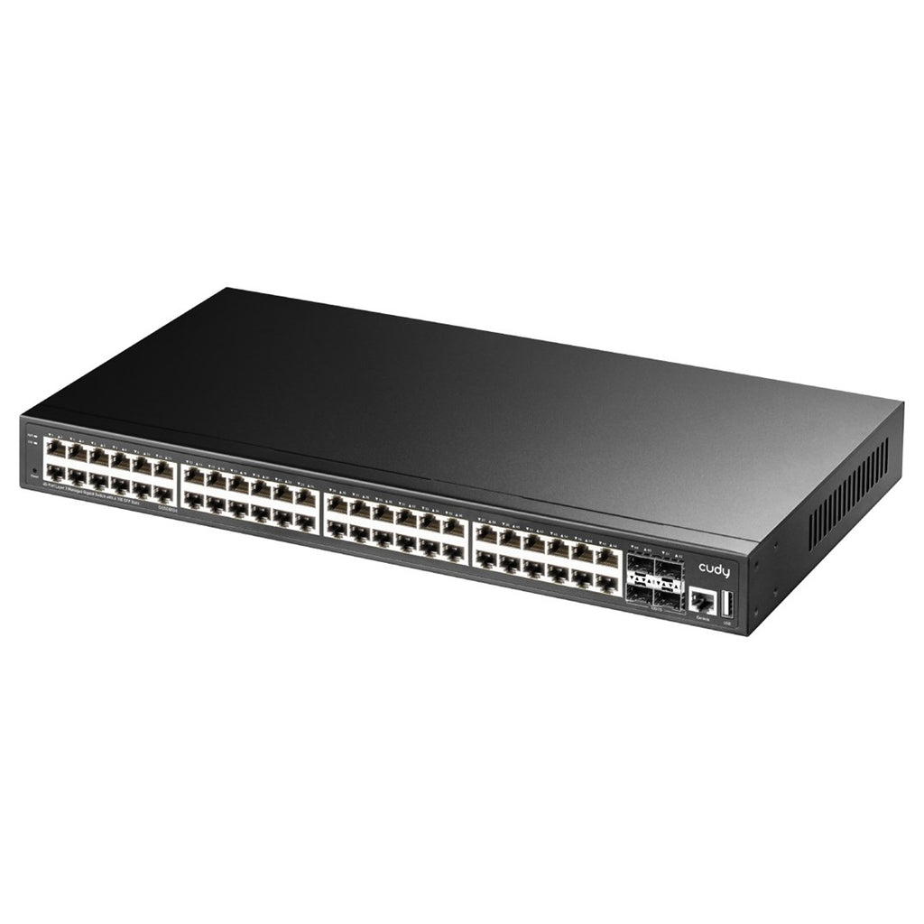 Cudy Managed L3 Network Switch GS5048S4 Gigabit Ethernet (10/100/1000) Black