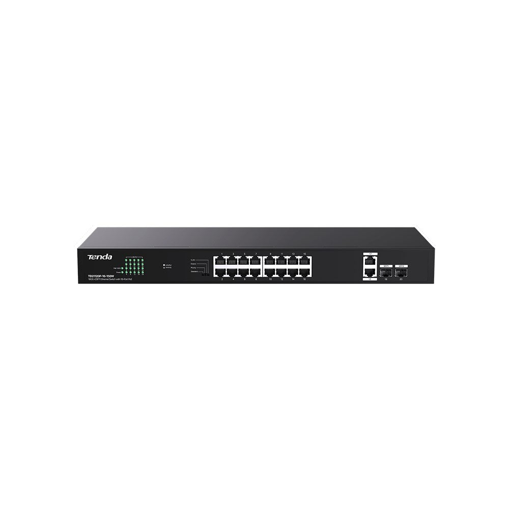 Tenda TEG1120P-16-150W Unmanaged Gigabit Ethernet Switch with PoE