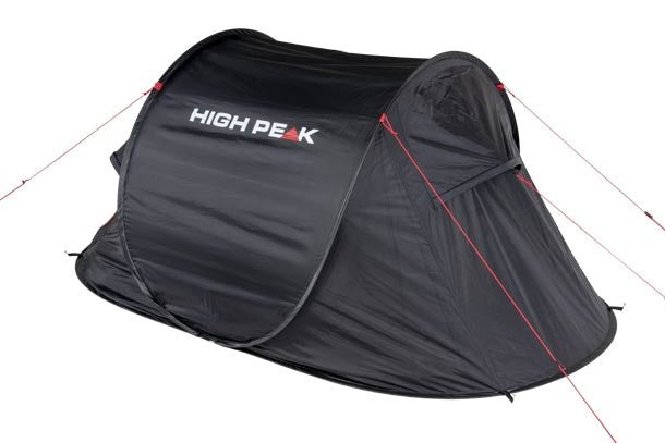 High Peak Tunnel Tent Vision 3 Black - 3 Person - Waterproof Fly Sheet 2 m - N0937