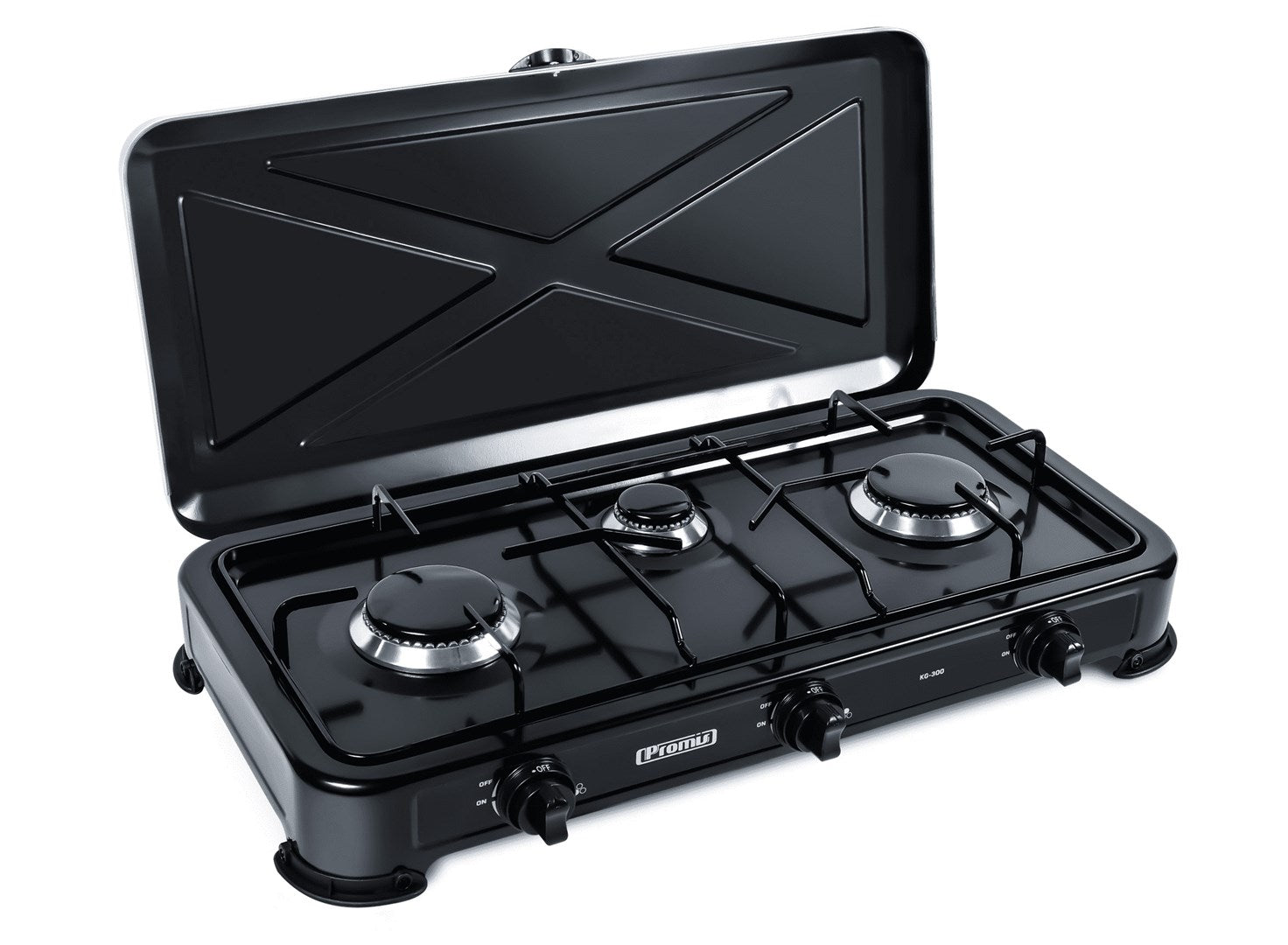 Promis KG300C 3-Burner Gas Cooker Black