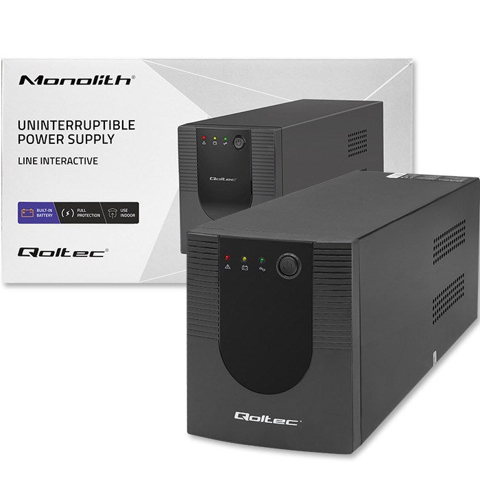 Qoltec Monolith UPS 2000VA 1200W Uninterruptible Power Supply