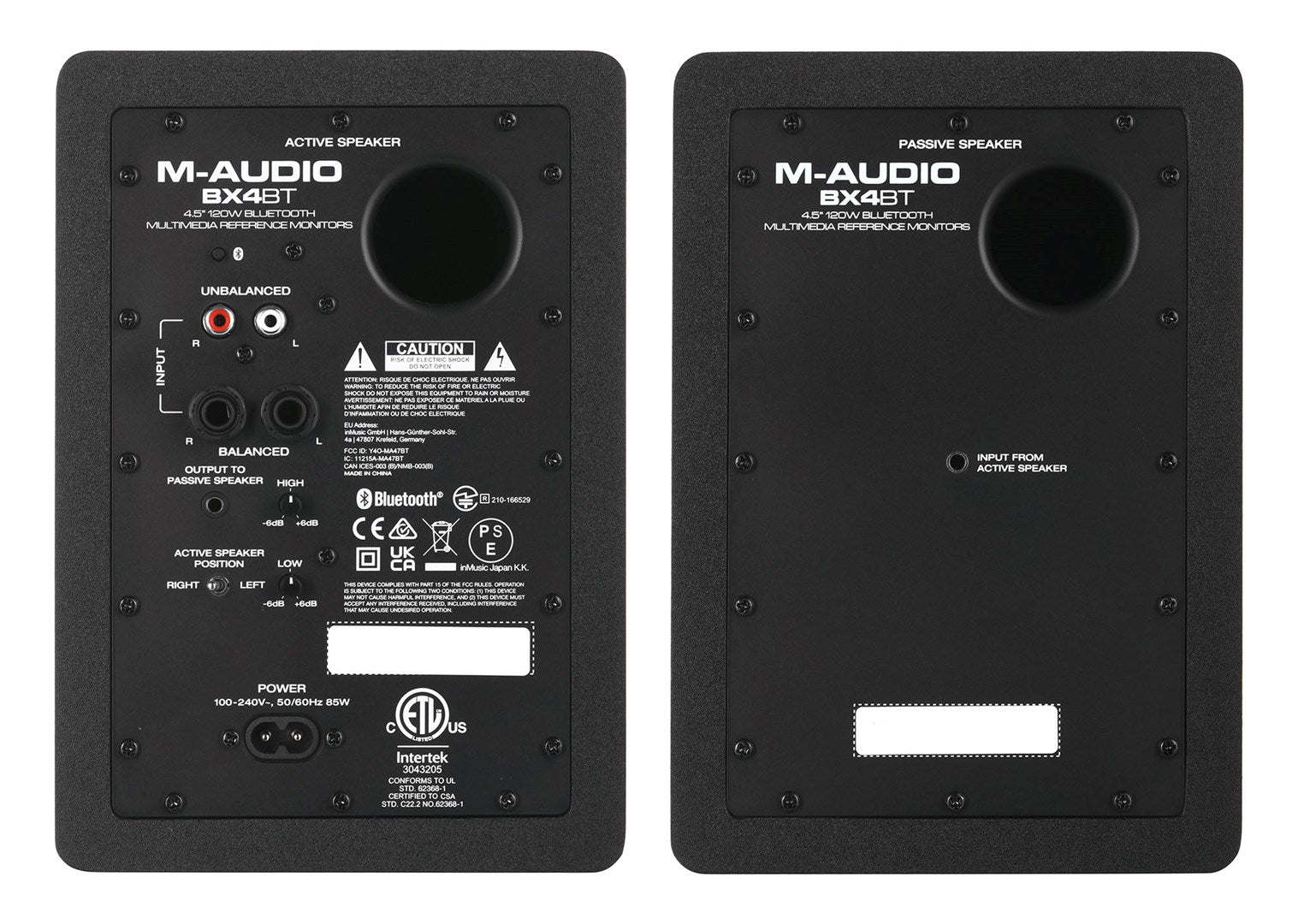 M-AUDIO BX4 BT 2x loudspeaker Black Wired + Bluetooth 50 W