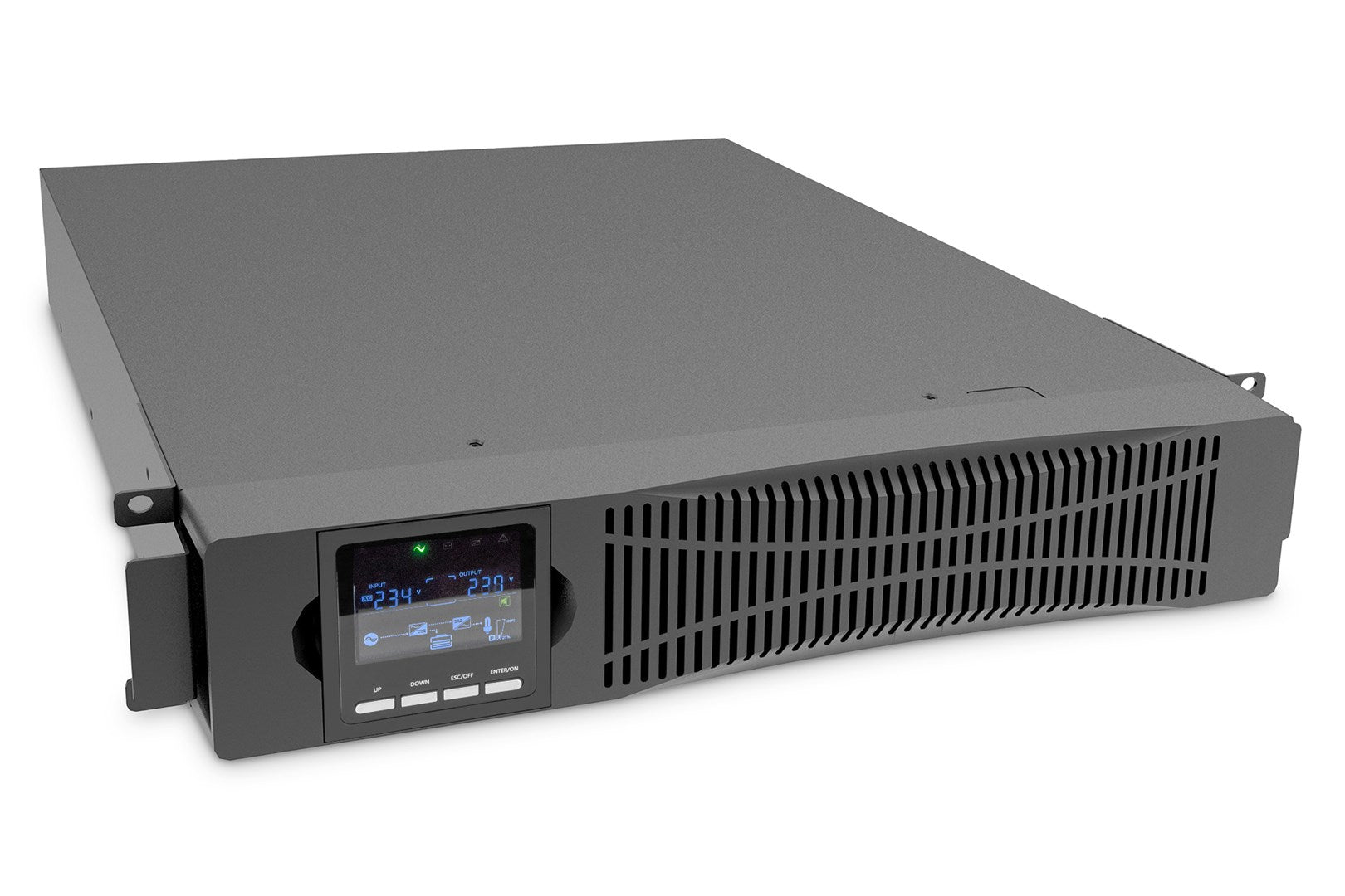 Online Rack UPS 1000VA 1000W 2x12V/9Ah 8xC13 USB RS232 1xC14 RJ45 D325mm