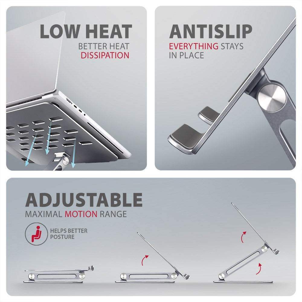 AXAGON Adjustable Laptop & Tablet Stand Aluminum ZUWE-579