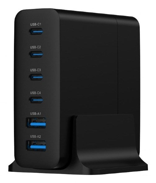 Gembird TA-UC-2A4C-PD75-01-BK Mobile Charger 6 Ports 12V
