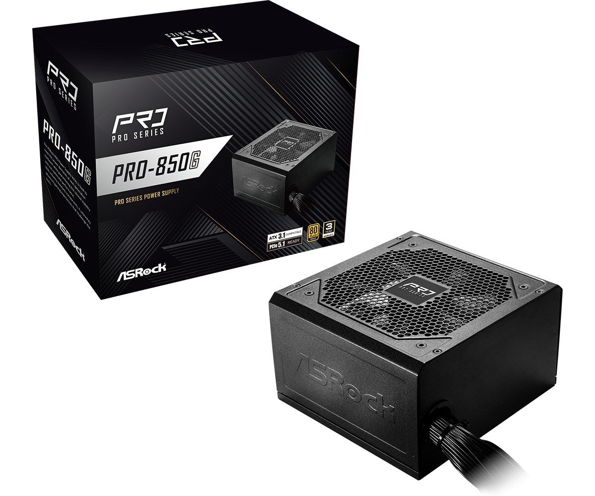 ASRock PRO-850 G 850W 80 PLUS Gold Power Supply