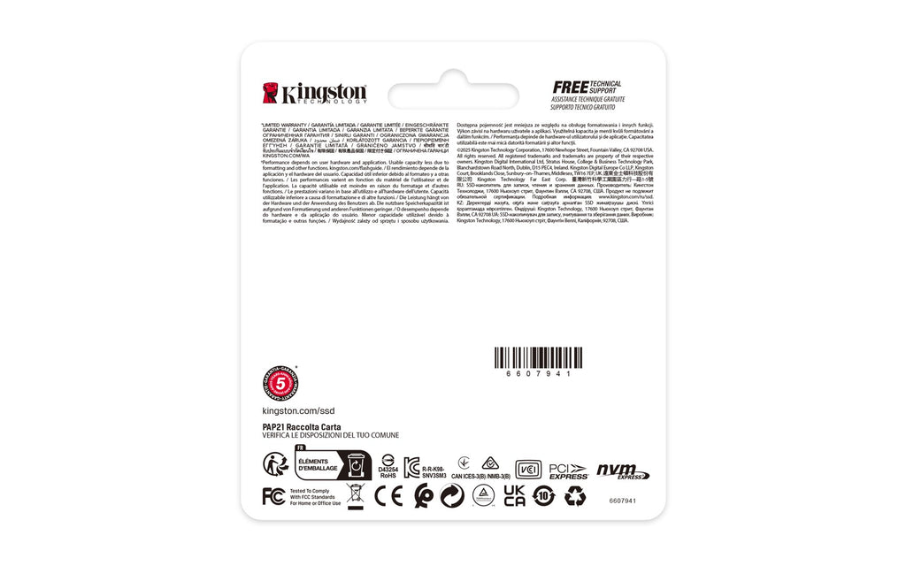 Kingston NV3 - SSD 1 TB - PCIe 4.0 x4 (NVMe) - SNV3SM3/1T0