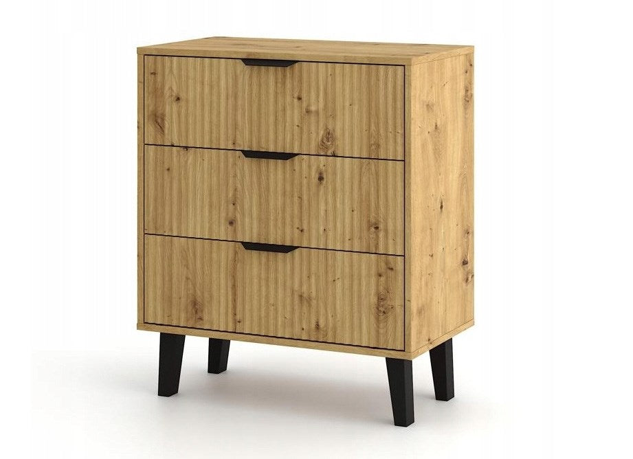SCANDI 3S Slim Chest of Drawers Artisan Oak