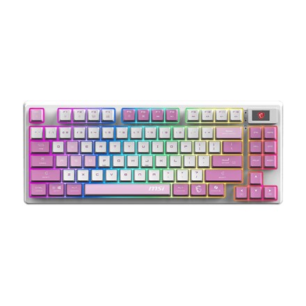 MSI FORGE GK600 TKL WIRELESS VIOLET Gaming Keyboard USB + Bluetooth UK