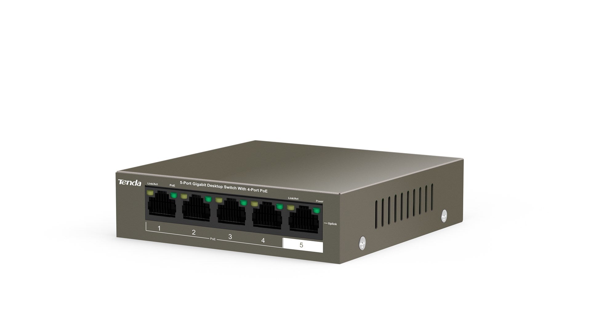 Tenda TEG1105P-4-63W-EU network switch Gigabit Ethernet (10/100/1000) Power over Ethernet (PoE) Grey