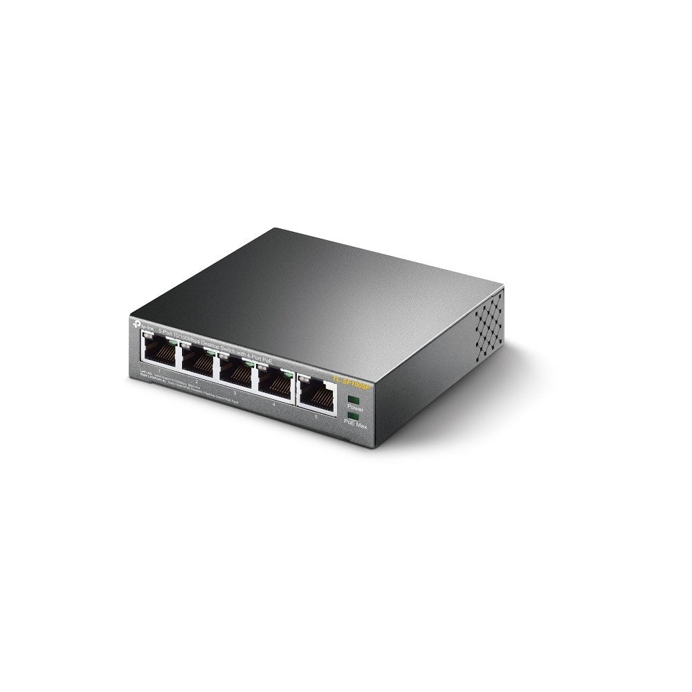 TP-LINK TL-SF1005P Unmanaged Fast Ethernet PoE Network Switch Black